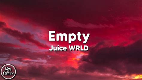 Juice Wrld Empty Lyrics Youtube