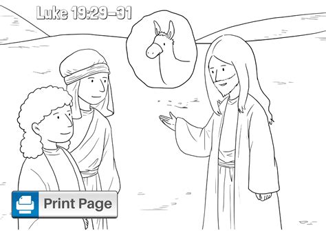 Jesus On Donkey Coloring Coloring Pages Coloring Cool