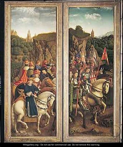 The Just Judges And The Knights Of Christ Hubert And Jan Van Eyck