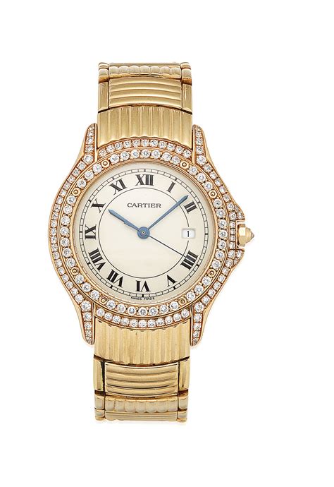 Gold And Diamond Cougar Wristwatch Cartier