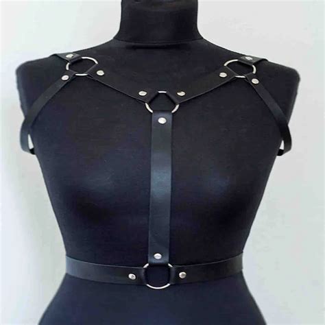 Women Punk Rock Gothic Leather Harness Sword Belt Body Bondage Waist