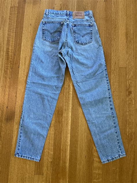 vintage levi s 550 high waist white denim mom jeans usa made blog knak jp