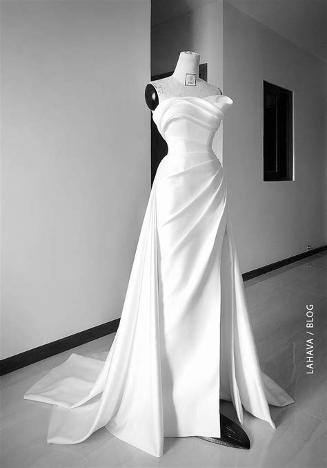 Custom Made Minimalist Wedding Dress Tailor Shop Lahava