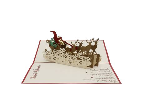 Buy Wholesale Santa Claus In A Reindeer Sleigh Pop Up Card 3d Folded Card