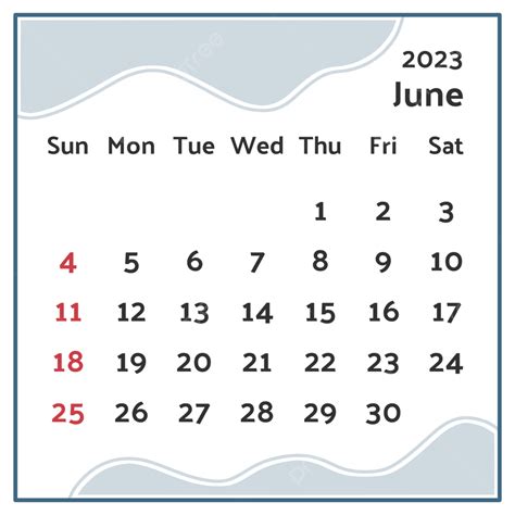 June 2023 Calendar Hd Transparent June 2023 Calendar June Calendar
