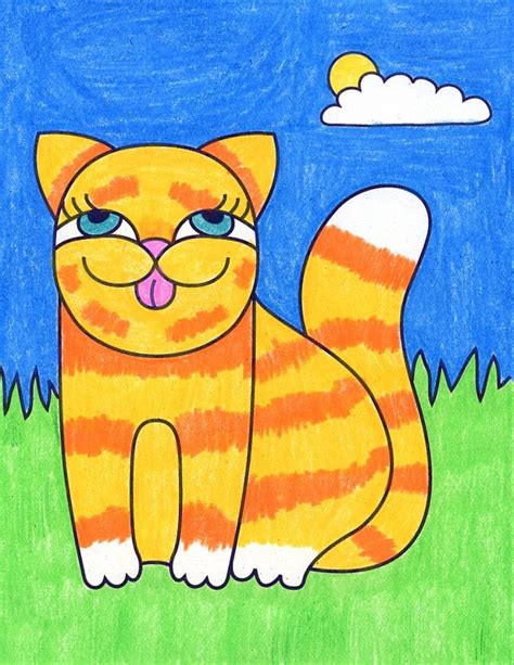 How To Make Cute Drawings With A Cartoon Cat · Art Projects For Kids