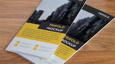 Free Tri Fold Brochure Mockup Psd