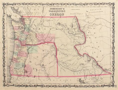 1860 Washington And Oregon Johnson Historic Accents