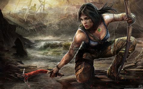 Lara Croft Tomb Raider Artwork Hd Wallpaper