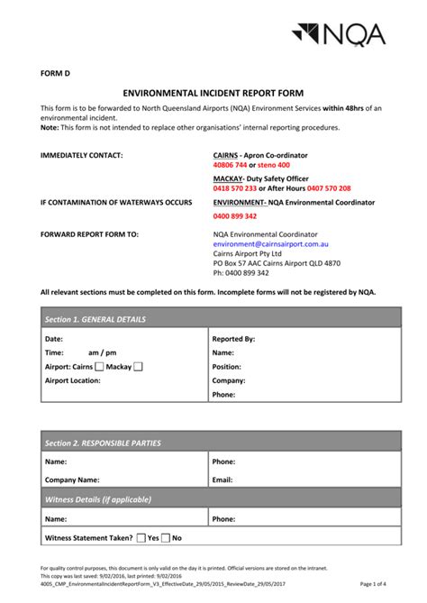 Environmental Incident Report Form Images And Photos Finder