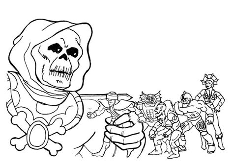 Masters Of The Universe He Man Skeletor Motu Vintage Coloring Pages Coloring Book Pages