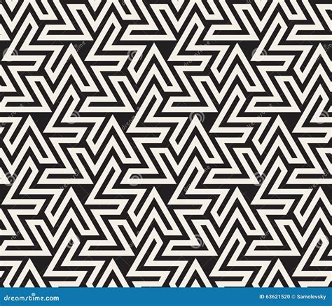 Vector Seamless Black And White Geometric Line Triangle Zigzag Shape