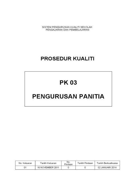PDF Pk 03 Pengurusan Panitia DOKUMEN TIPS