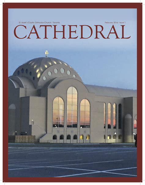 Cathedral Magazine St Mark Coptic Orthodox Church Toronto On