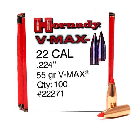Hornady V Max Bullets 223 Caliber 224 Diameter 55 Grain V Max Flat Base