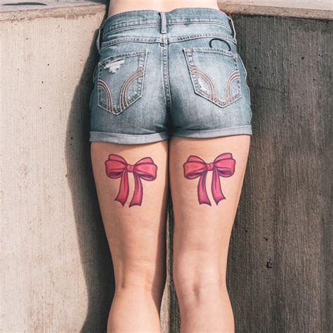 Sexy Bow Thigh Tattoos