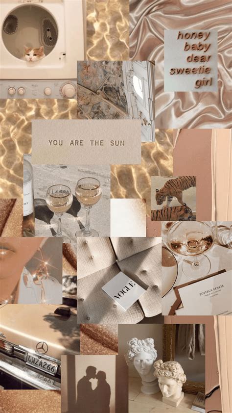 Beige Aesthetic Collage Wallpapers Top Free Beige Aesthetic Collage