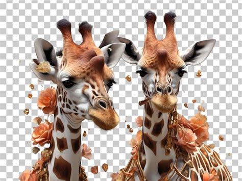 Premium Psd Cartoon Giraffe Isolated On White Background