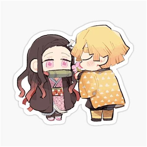 Zenitsu And Nezuko Sticker By Topicart In Cute Stickers Anime My Xxx Hot Girl