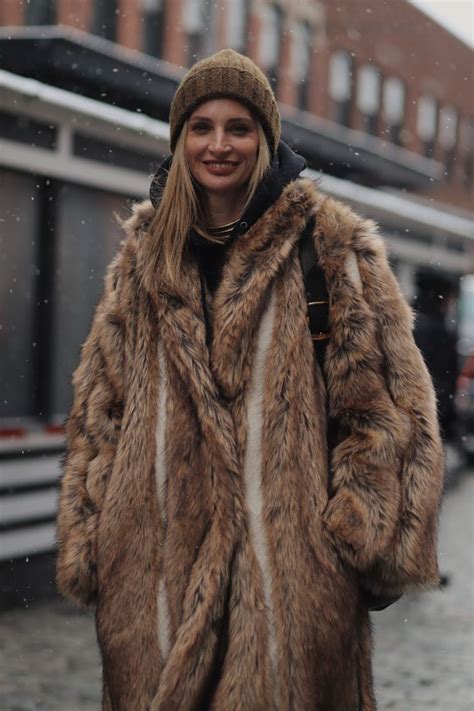 Fur Fashion Winter Fashion Street Style Fake Fur Fur Coat Lauren Style Inspiration