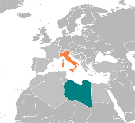 Turkey is 1068.9 miles away from italy. علاقات ليبية إيطالية - ويكيبيديا