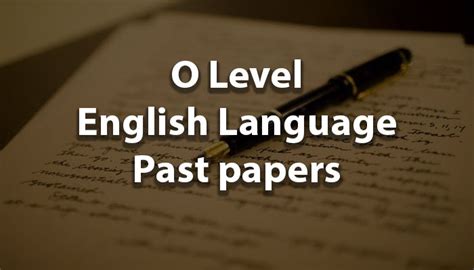 Gce o level, commonly known as o level, is an examination conducted annually in malaysia by moe and cie. O Level English Past Papers | (2000-2018)