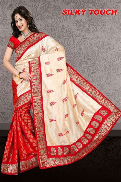 Silky Fabulous Red Saree At Rs Fancy Sarees In Surat Id