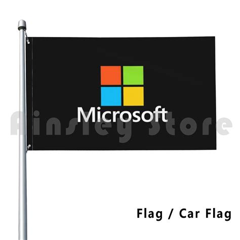 Microsoft Type Outdoor Decor Flag Car Flag Microsoft Azure Logo Tech