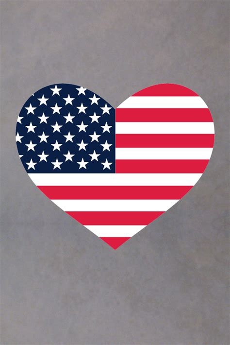 American Flag Heart Sticker San Diego Sticker