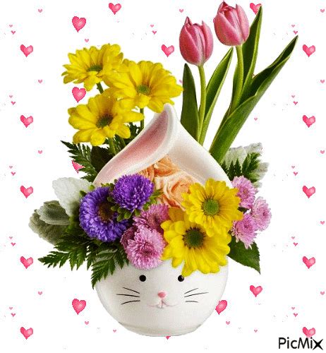 Flower Love ~~~ Easter Floral Arrangement Easter Flowers Easter