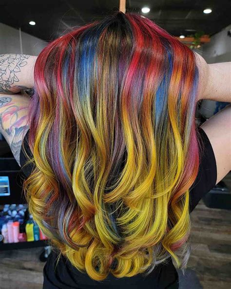 33 Photos Of Rainbow Hair Ideas To Consider For 2021 Rainbow Hair