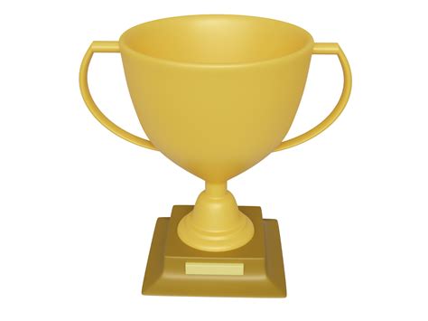 Golden Award Cup 3d Render 16653905 Png