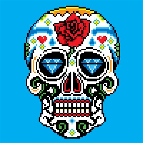 Pxlflx — A Pixel Art Sugar Skull Sub Me