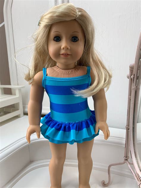 Skirted Swimsuit Made To Fit Dolls Such As 18 Inch American Etsy