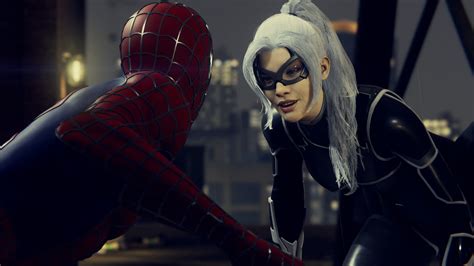Spider Man And Black Widow In The Amazing Spider Man Video Game By Sony