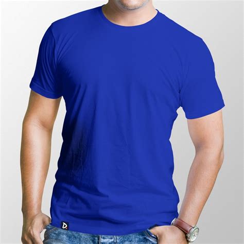 Camiseta Lisa Azul Na Melhor Malha Fria Pv