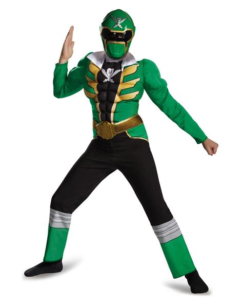 Green Power Ranger Muscle Jumpsuit Child Costume Exclusively At Spirit