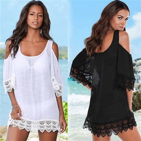 Tunics For Beach Women Swimsuit Cover Up Woman Swimwear Beach Cover Up Beachwear Pareo