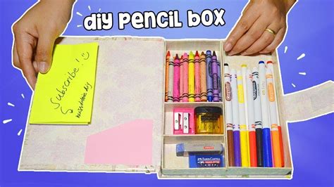 How To Make Pencil Box Diy Pencil Case Back To School Diy Pencil