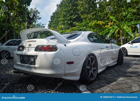 White Toyota Supra A Turbo Mk Iv In Jdm Run Car Meet Editorial