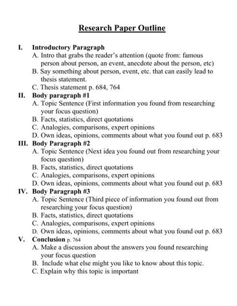 ⚡ Research Paper Introduction Paragraph Outline 6 Examples Of Research