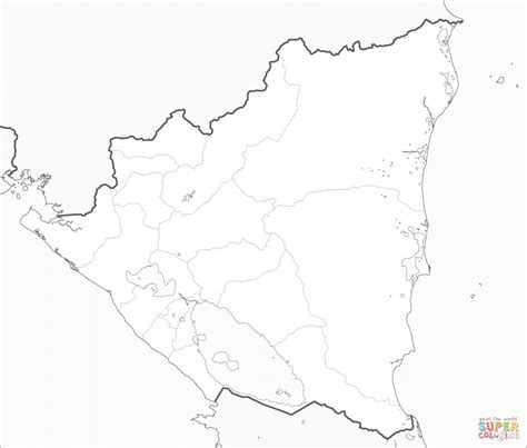 Dibujo De Mapa De Nicaragua Para Colorear Dibujos Para Colorear