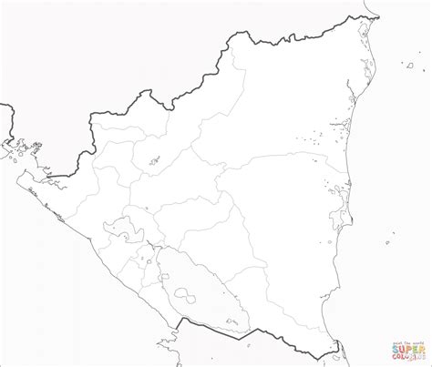 Dibujo De Mapa De Nicaragua Para Colorear Dibujos Para Colorear Imprimir Gratis