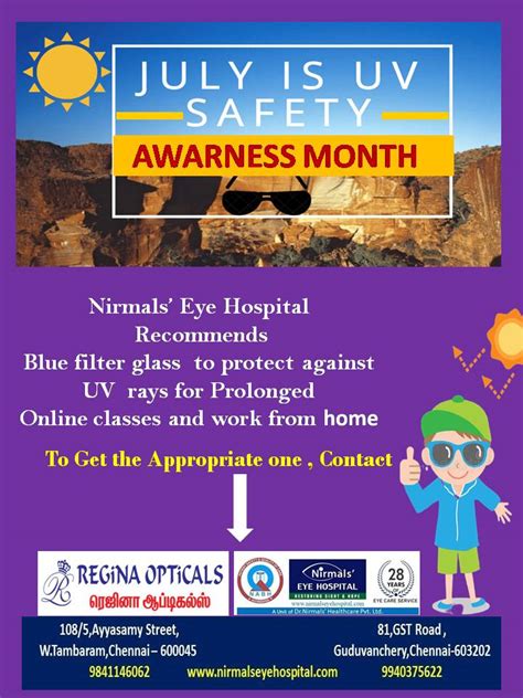 July Uv Safety Awareness Month Nirmals Eye Hospital