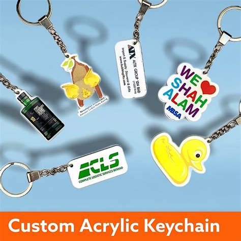 Custom Made Acrylic Keychain With Own Design Laser And Printing