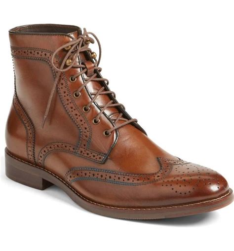 Handmade Men Wingtip Brogue Formal Boot Men Brown Leather Dress Boot