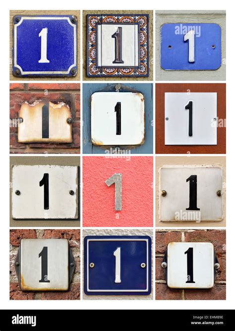 Número 1 Collage De La Casa Número Uno Fotografía De Stock Alamy