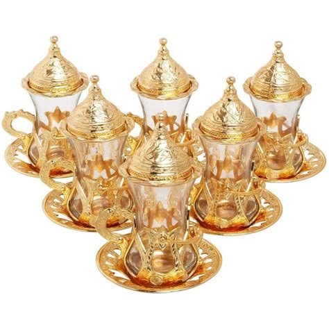 Turkish Ottoman Authentic Design Turkish Greek Arabic Tea Set Service