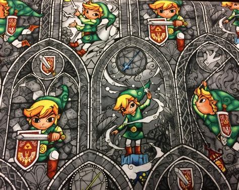 Nintendo Legend Of Zelda Fabric Nintendo Fabric Zelda Etsy