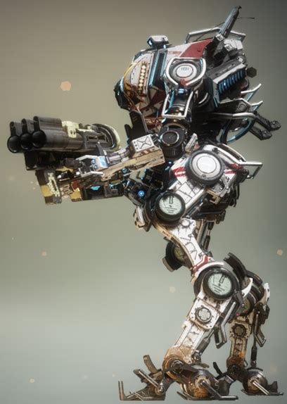 Ronin In Noob Camo Side View Robot Concept Art Titanfall Mecha Anime